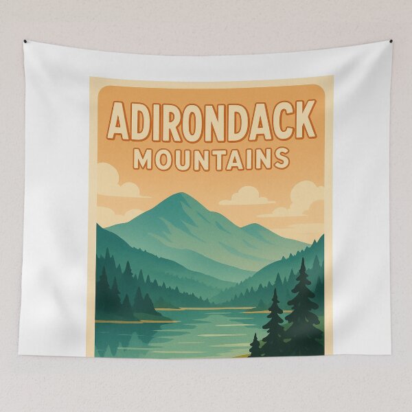Item preview, Adirondack Lake and Mountains with Forested Slopes designed and sold by Aryabek.