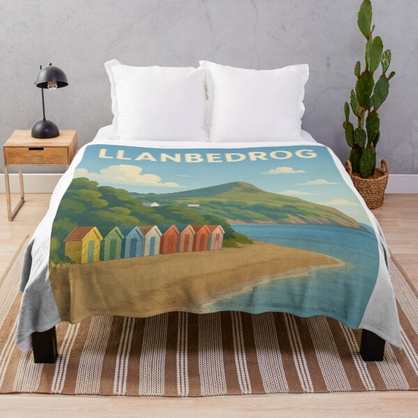 Item preview, Llanbedrog Beach Huts Along Tranquil North Wales Shore designed and sold by Aryabek.