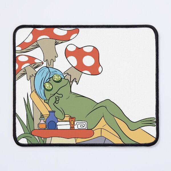 Item preview, Frog Day Off – Spa Vibes & Mushroom Dreams designed and sold by RCrizil.