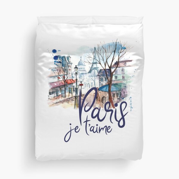 Item preview, Paris Je t'aime Watercolor Calligraphy Art - France Souvenir Gifts  designed and sold by STYLESYNDIKAT.