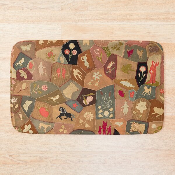 Item preview, All Sorts Country Cottage Quilt | Dove, Bull, Rabbits designed and sold by AnimaliaStar.