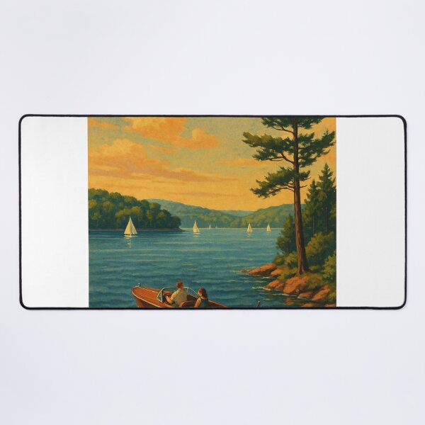 Item preview, Lake Wallenpaupack Boating Scene at Sunset designed and sold by Aryabek.