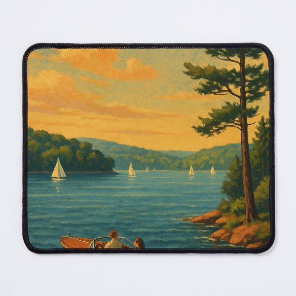 Item preview, Lake Wallenpaupack Boating Scene at Sunset designed and sold by Aryabek.