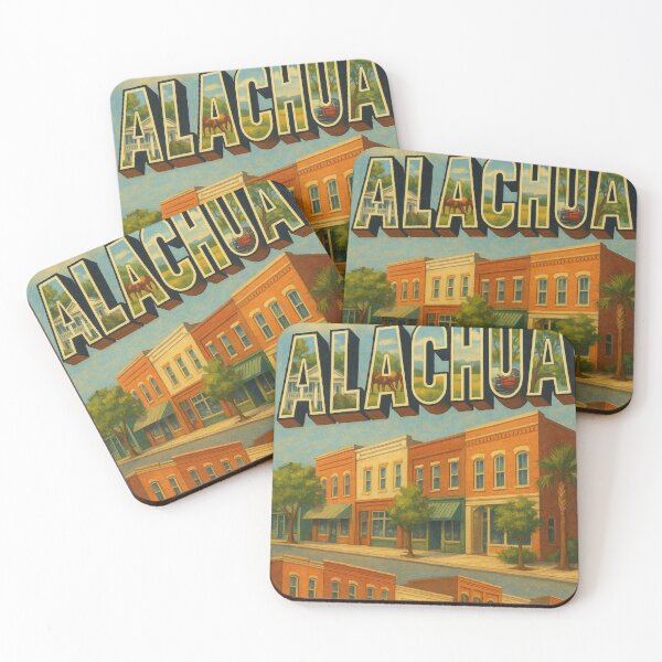 Item preview, Alachua Florida Historic Storefronts and Palm Trees designed and sold by Aryabek.