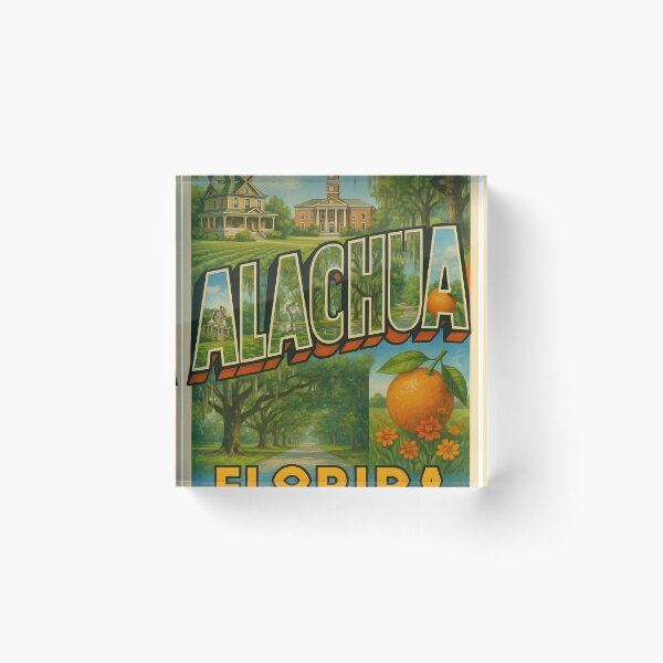 Item preview, Alachua Florida Scenic Montage with Live Oaks and Orange designed and sold by Aryabek.
