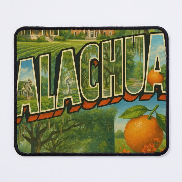 Item preview, Alachua Florida Scenic Montage with Live Oaks and Orange designed and sold by Aryabek.