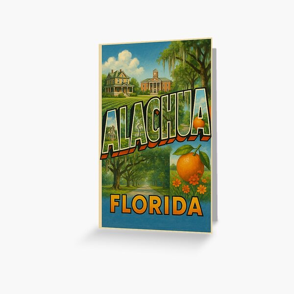 Item preview, Alachua Florida Scenic Montage with Live Oaks and Orange designed and sold by Aryabek.