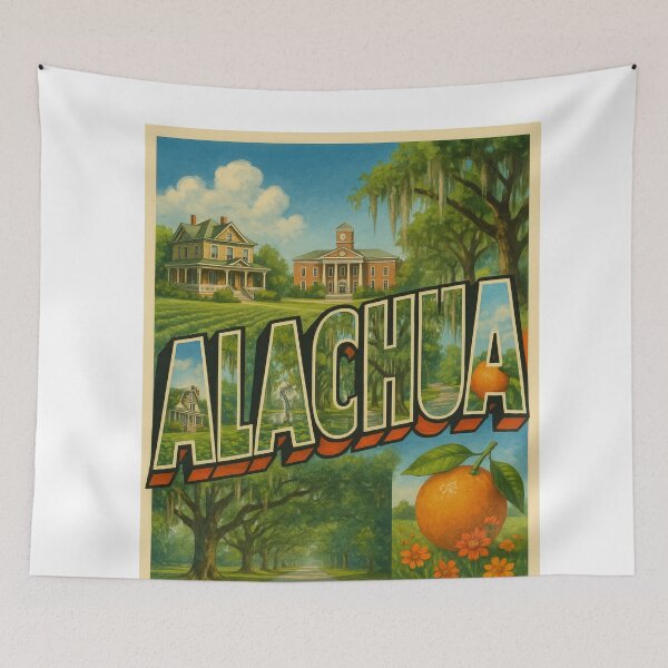 Item preview, Alachua Florida Scenic Montage with Live Oaks and Orange designed and sold by Aryabek.