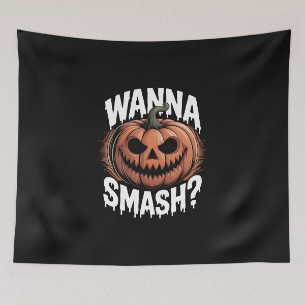 Item preview, Wanna Smash T-Shirt – Angry Pumpkin Halloween Tee designed and sold by T3goods.
