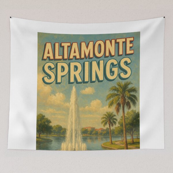 Item preview, Altamonte Springs Fountain and Palm-Lined Lake designed and sold by Aryabek.