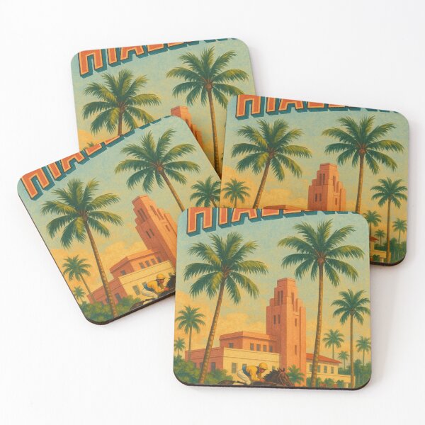 Item preview, Hialeah Racetrack with Art Deco Tower and Palms designed and sold by Aryabek.