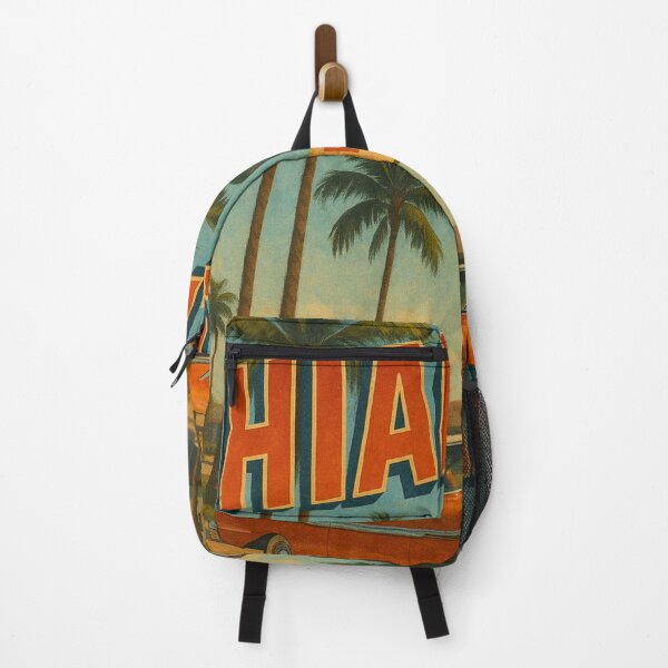Item preview, Hialeah Flamingo Plaza with Vintage Car and Palms designed and sold by Aryabek.