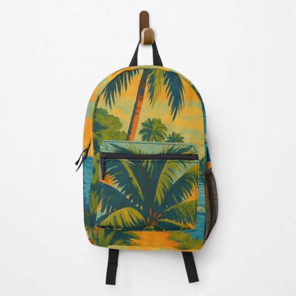 Item preview, Port St. Lucie Waterway with Boat and Tropical Sunset designed and sold by Aryabek.