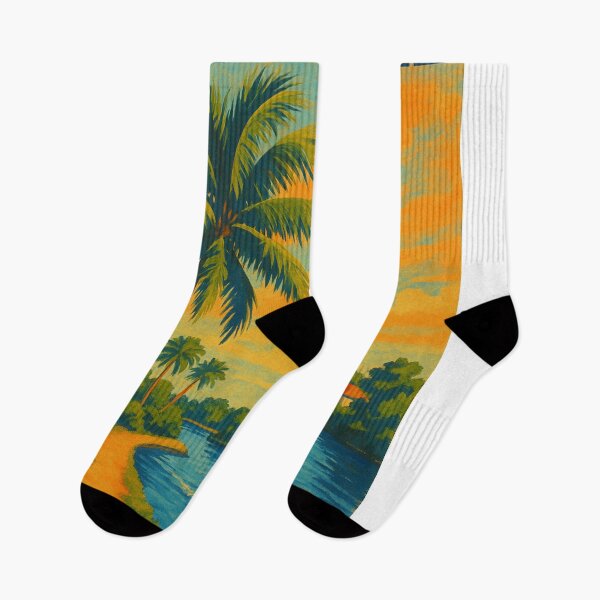 Item preview, Port St. Lucie Waterway with Boat and Tropical Sunset designed and sold by Aryabek.