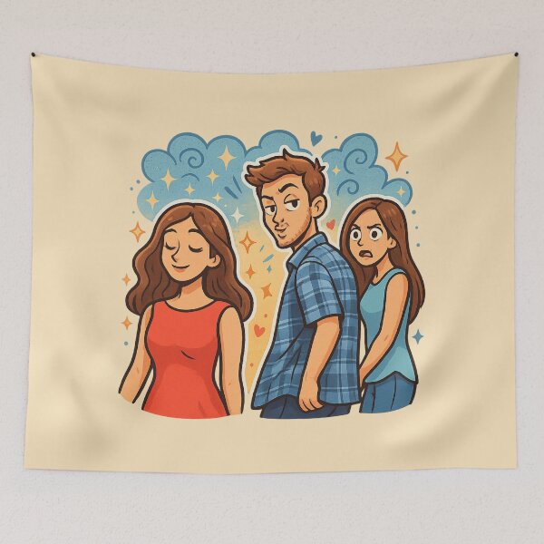 Item preview, Distracted Boyfriend – Viral Meme Cartoon Style designed and sold by GirlyPopped.