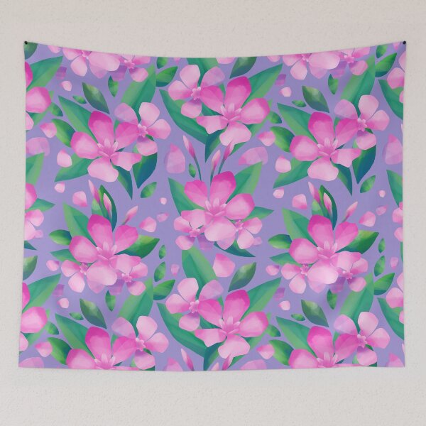 Item preview, Pastel colored design with oleander flowers designed and sold by Ekaterina Glazkova.