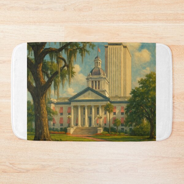 Item preview, Tallahassee Capitol Grounds with Flowers and Dome designed and sold by Aryabek.