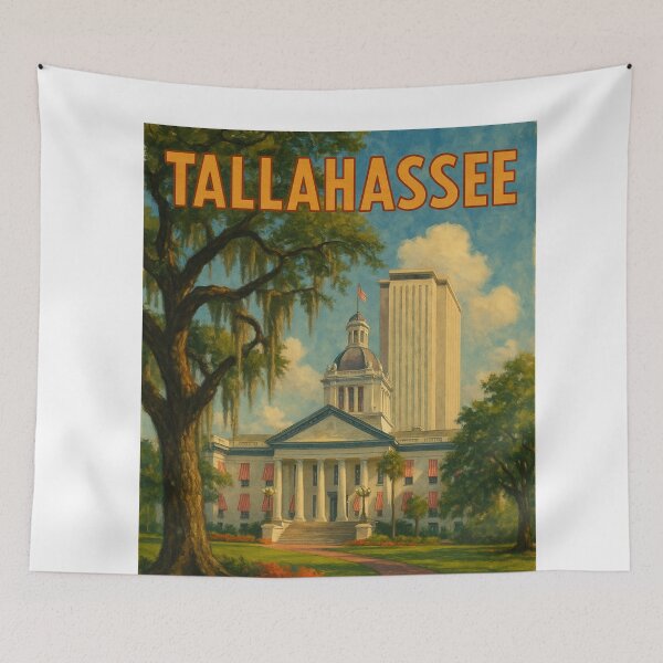 Item preview, Tallahassee Capitol Grounds with Flowers and Dome designed and sold by Aryabek.