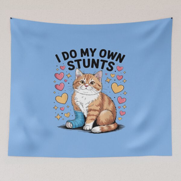 Item preview, Funny Injured Cat I Do My Own Stunts  designed and sold by Alluka Brand.