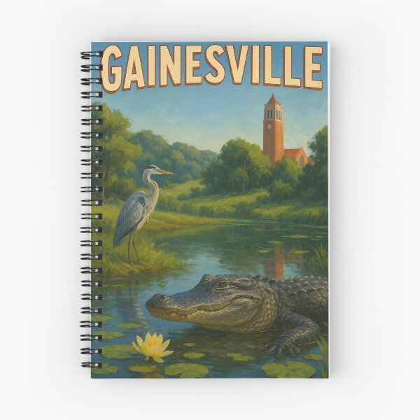 Item preview, Gainesville Wildlife Scene with Alligator and Bell Tower designed and sold by Aryabek.