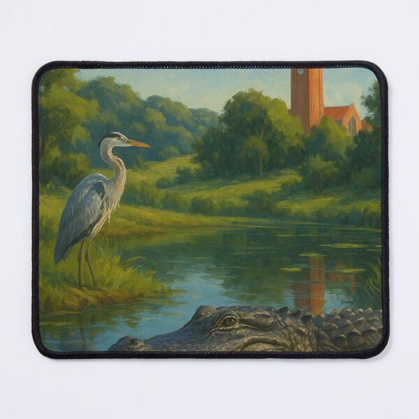 Item preview, Gainesville Wildlife Scene with Alligator and Bell Tower designed and sold by Aryabek.