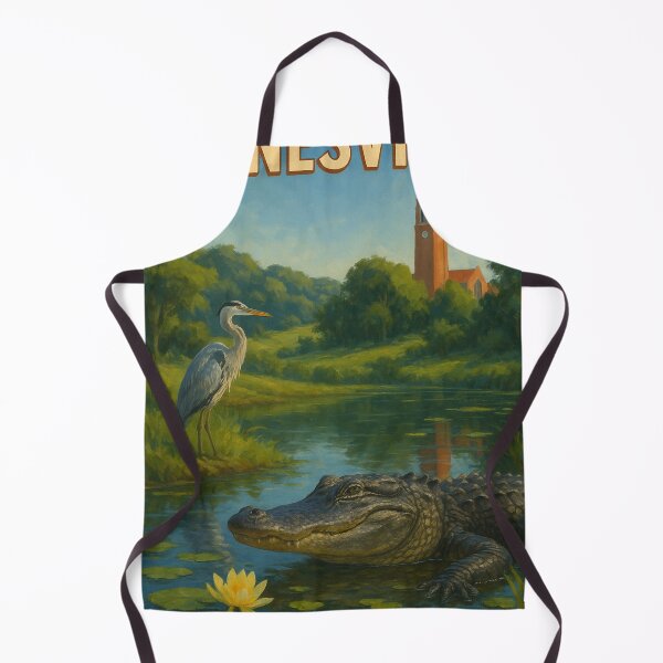 Item preview, Gainesville Wildlife Scene with Alligator and Bell Tower designed and sold by Aryabek.