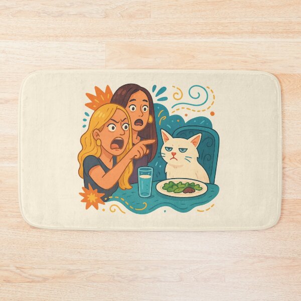 Item preview, Woman Yelling at a Cat – RHOBH Meme Cartoon Style designed and sold by GirlyPopped.