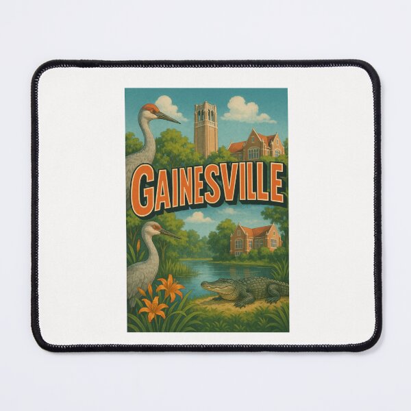Item preview, Gainesville Campus Landscape with Alligator and Sandhill Cranes designed and sold by Places On Earth.