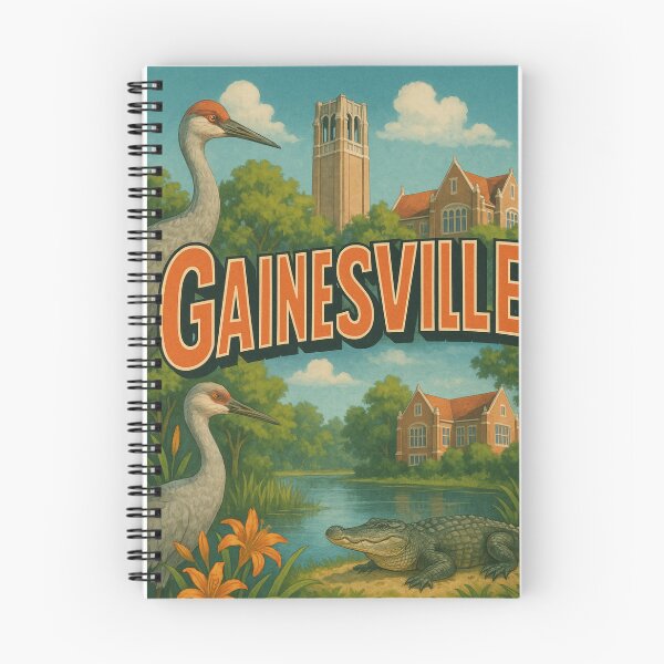 Item preview, Gainesville Campus Landscape with Alligator and Sandhill Cranes designed and sold by Places On Earth.
