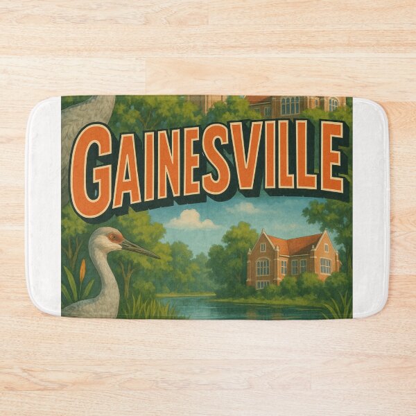 Item preview, Gainesville Campus Landscape with Alligator and Sandhill Cranes designed and sold by Places On Earth.