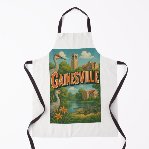 Item preview, Gainesville Campus Landscape with Alligator and Sandhill Cranes designed and sold by Places On Earth.