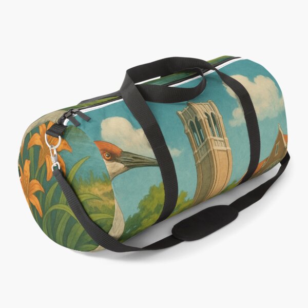 Item preview, Gainesville Campus Landscape with Alligator and Sandhill Cranes designed and sold by Places On Earth.