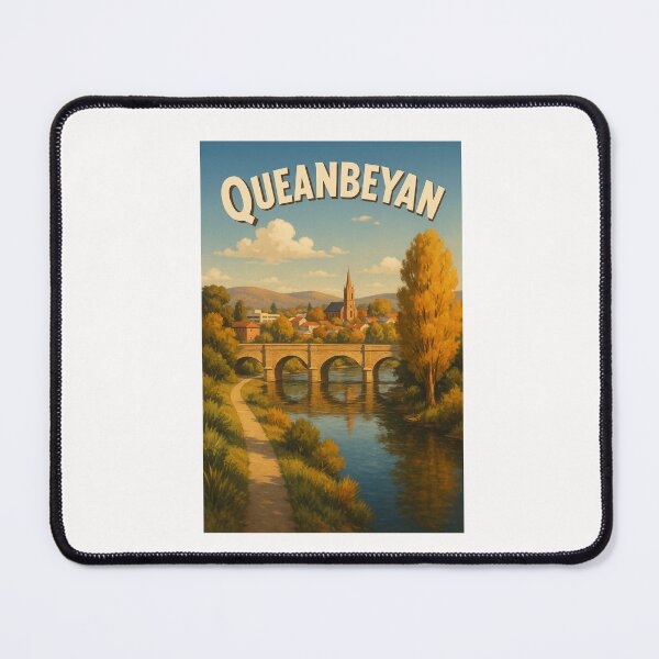 Item preview, Queanbeyan Riverside Scene with Historic Stone Bridge designed and sold by Places On Earth.