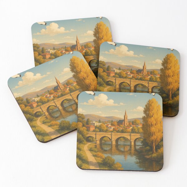 Item preview, Queanbeyan Riverside Scene with Historic Stone Bridge designed and sold by Places On Earth.
