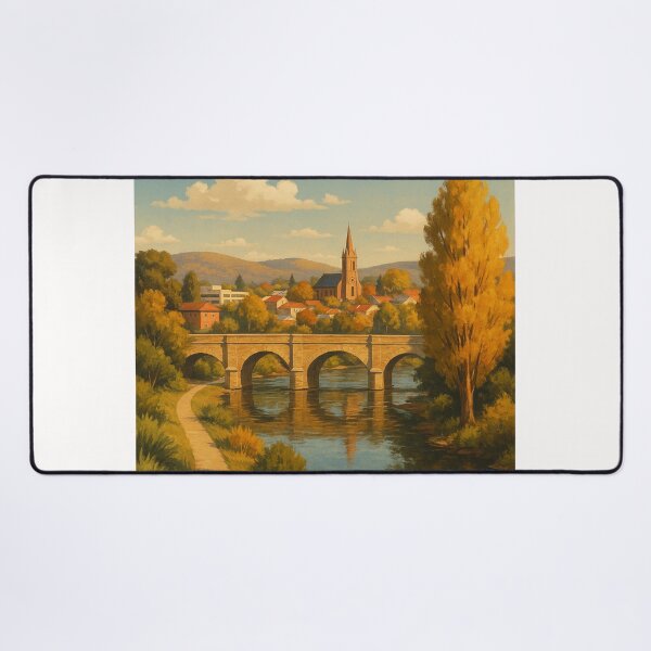Item preview, Queanbeyan Riverside Scene with Historic Stone Bridge designed and sold by Places On Earth.