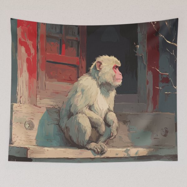 Item preview, Japanese Macaque Art designed and sold by bapupa.