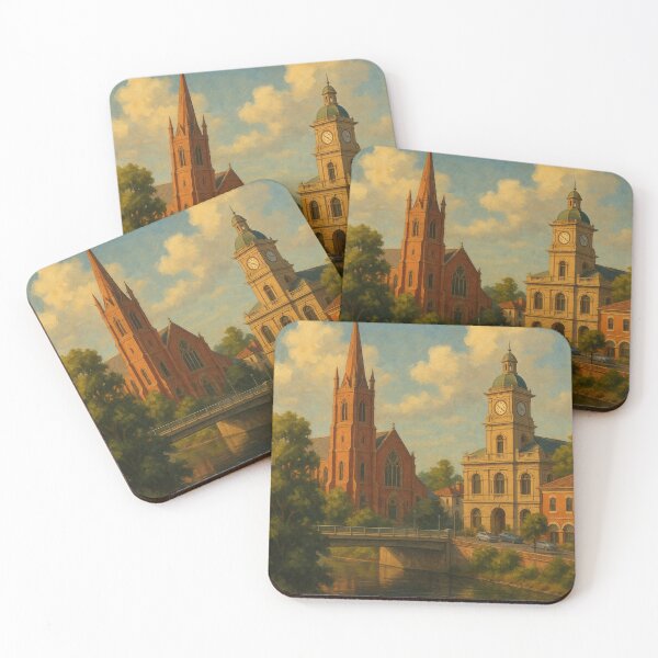 Item preview, Historic Maitland Town Center with Bridge and Clocktower designed and sold by Places On Earth.