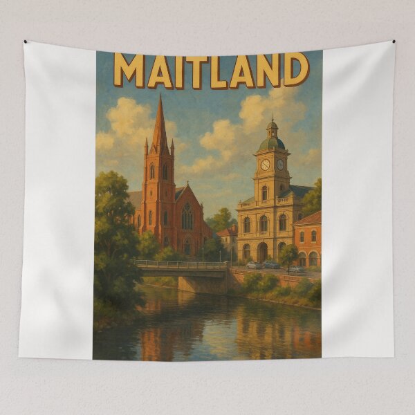 Item preview, Historic Maitland Town Center with Bridge and Clocktower designed and sold by Places On Earth.
