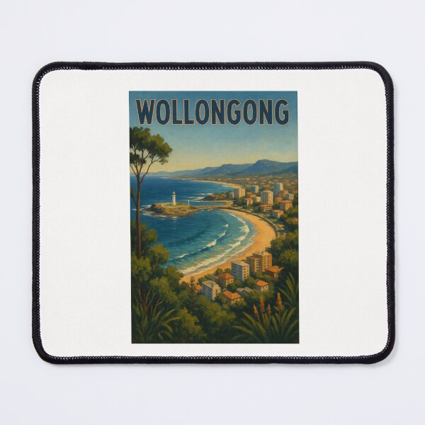 Item preview, Wollongong Coastline with Lighthouse and Ocean Overlook designed and sold by Places On Earth.
