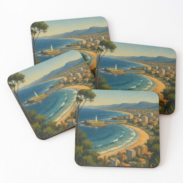 Item preview, Wollongong Coastline with Lighthouse and Ocean Overlook designed and sold by Places On Earth.