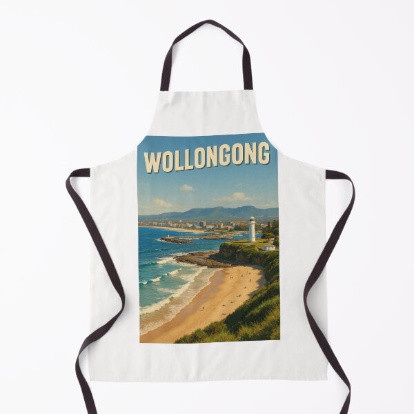 Item preview, Wollongong Beach with Lighthouse and Coastal Cliffs designed and sold by Places On Earth.