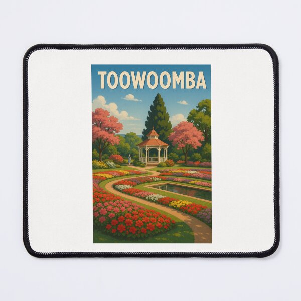 Item preview, Toowoomba Garden Path with Gazebo and Blooming Trees designed and sold by Places On Earth.