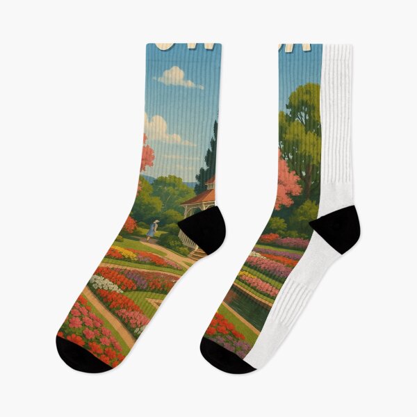 Item preview, Toowoomba Garden Path with Gazebo and Blooming Trees designed and sold by Places On Earth.