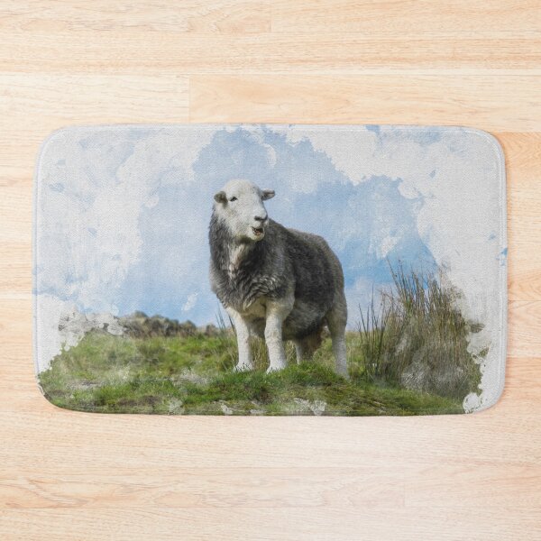 Item preview, Herdwick Sheep On A Hill Watercolour Photograph designed and sold by Jane Stanley Photography.