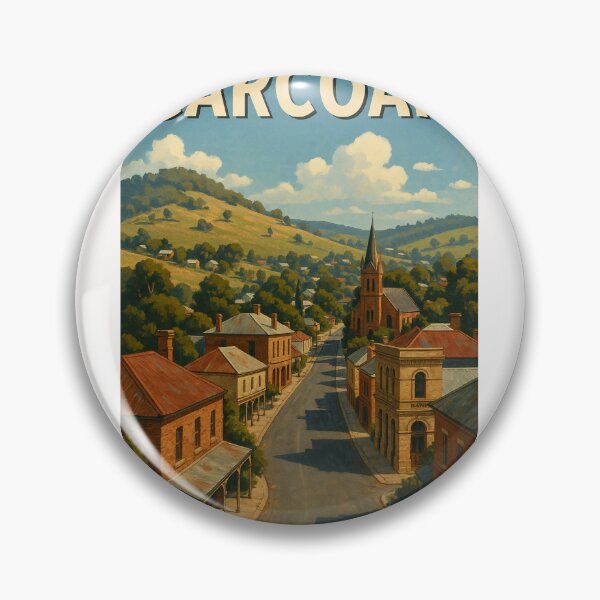 Item preview, Carcoar Main Street with Steepled Church and Heritage Buildings designed and sold by Places On Earth.