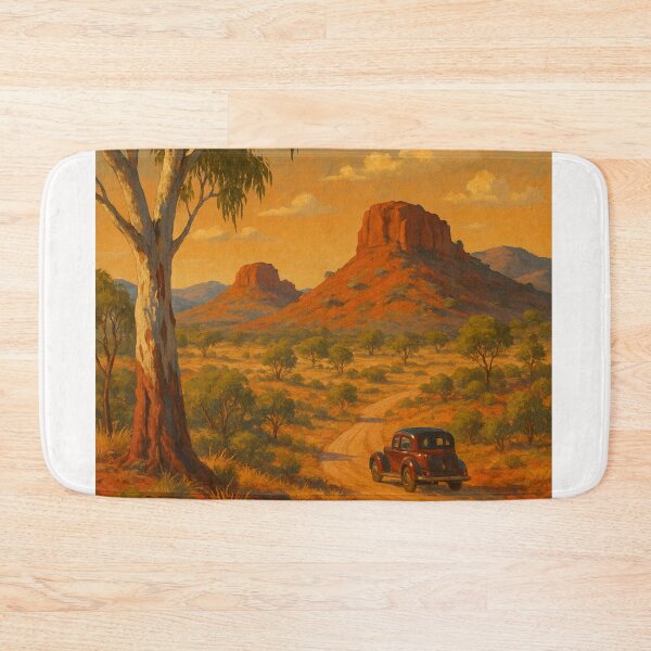 Item preview, Cloncurry Desert Track with Red Rock Mesas designed and sold by Places On Earth.