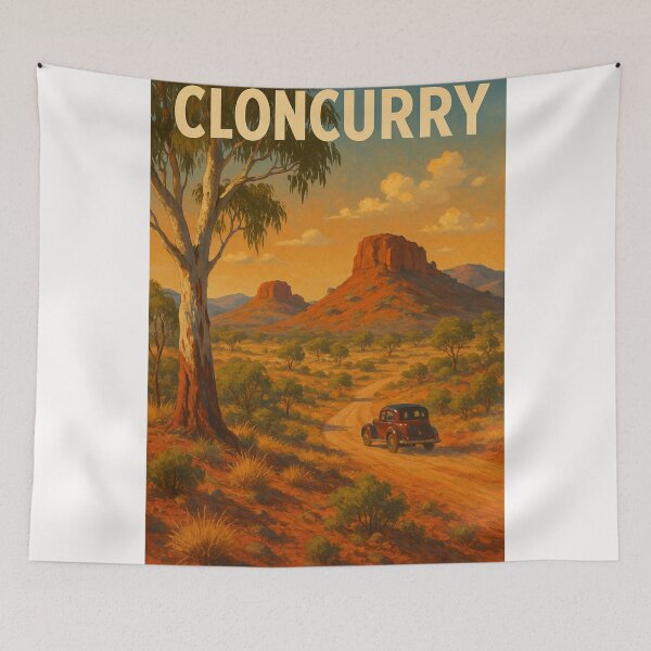Item preview, Cloncurry Desert Track with Red Rock Mesas designed and sold by Places On Earth.