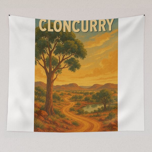Item preview, Cloncurry Winding Track through Desert Plains designed and sold by Places On Earth.