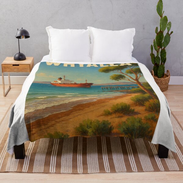 Item preview, Whyalla Shoreline with Freighter and Jetty designed and sold by Places On Earth.