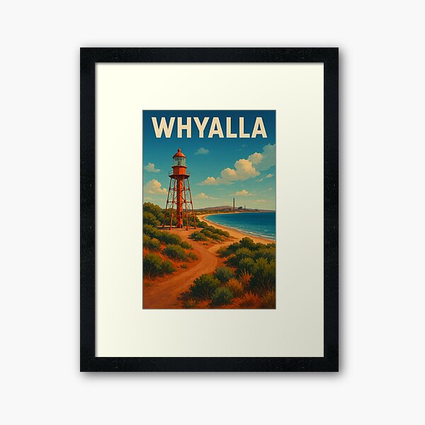Item preview, Whyalla Red Lighthouse and Coastal Trail View designed and sold by Places On Earth.
